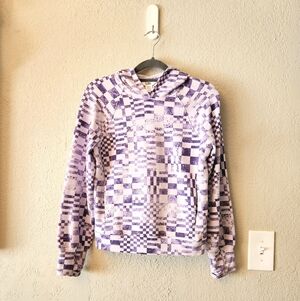 Athleta Checkerboard Purple Hoodie